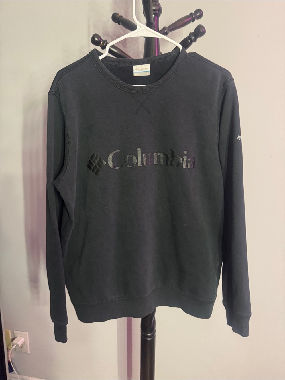 Columbia Black Logo Crewneck Sweatshirt 3.1T